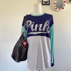 Victoria's Secret PINK Colorblock Long Sleeve Tunic XS